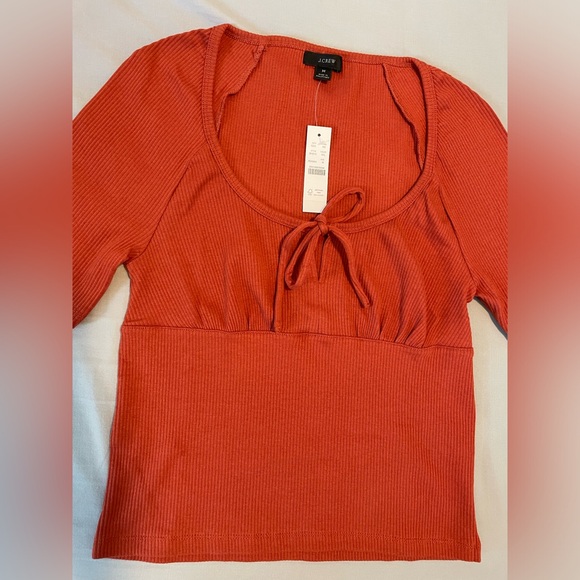 NWT JCrew Toe Front Vintage Ribbed Top. Size M. - Picture 2 of 2